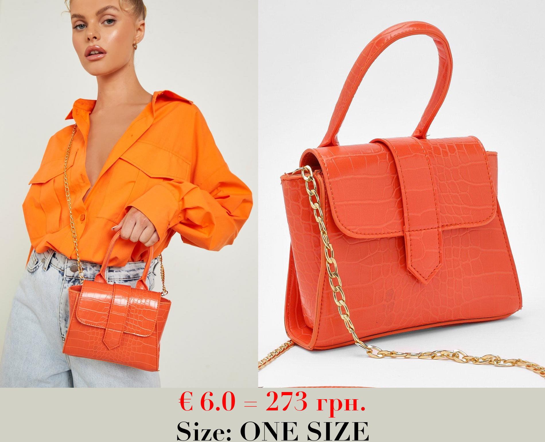 Envelope Croc Cross Body Bag