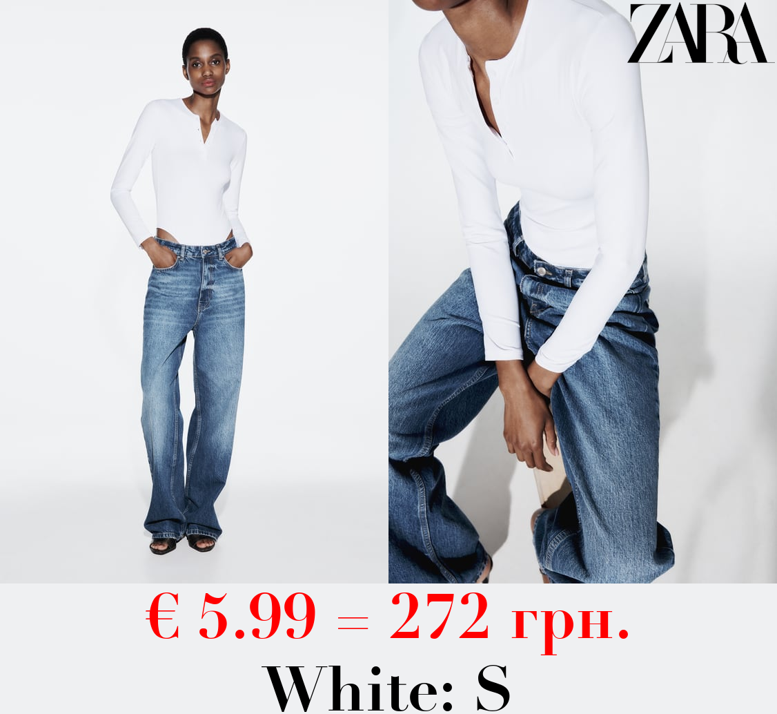 POLYAMIDE HENLEY BODYSUIT