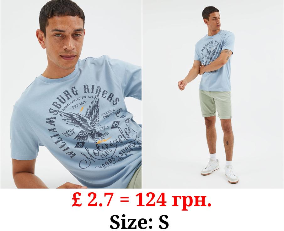 Light Blue Williamsburg Riders Club T-Shirt