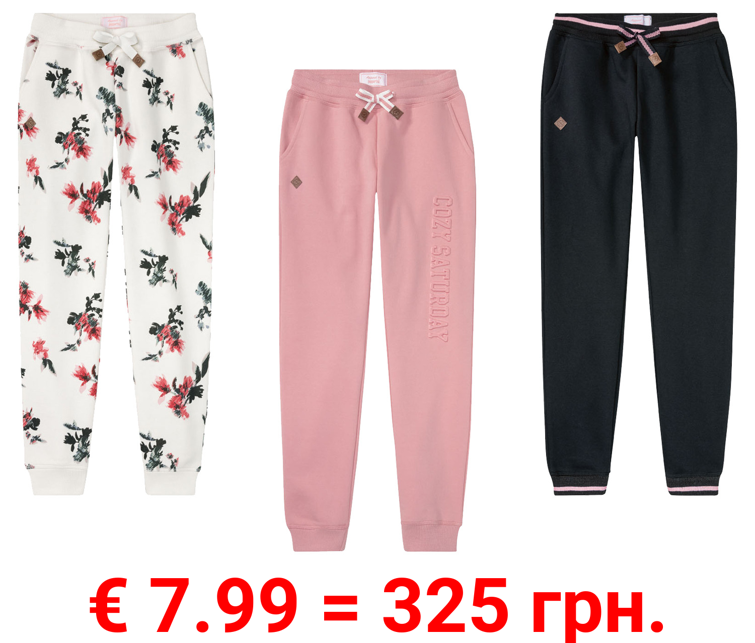 pepperts Kinder Mädchen Sweathose mit Gummizugbund