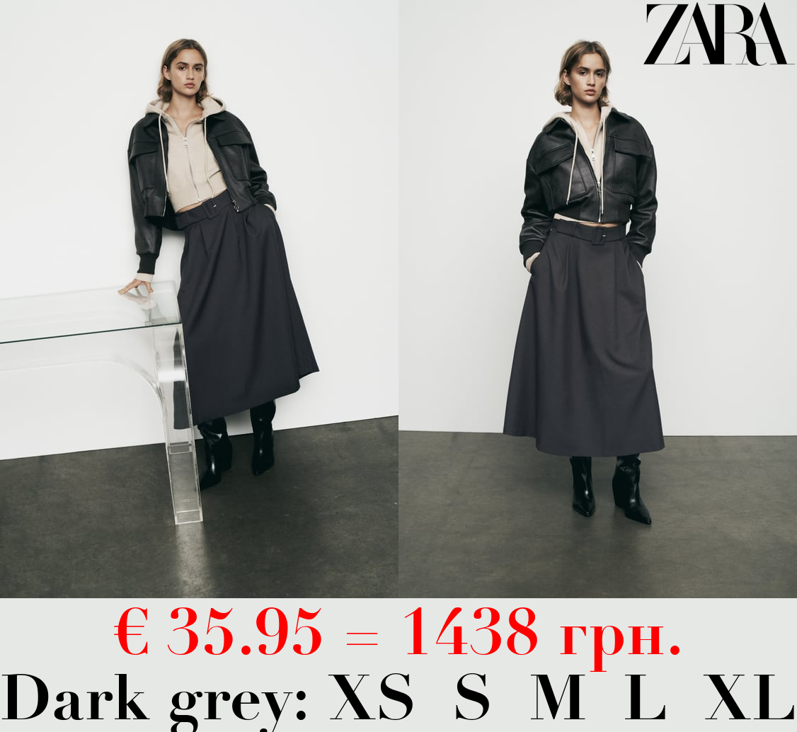 CAPE SKIRT WITH BELT