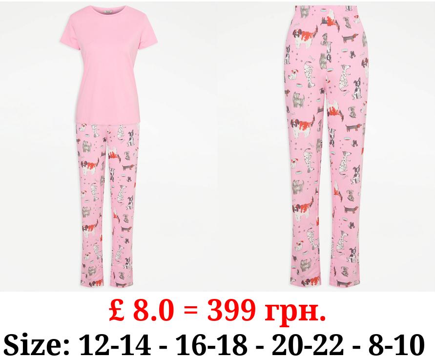 Pink Doggy Paw Print Pyjamas Gift Set