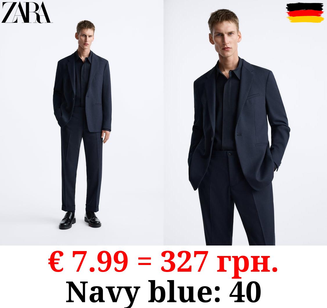 TEXTURED SUIT TROUSERS