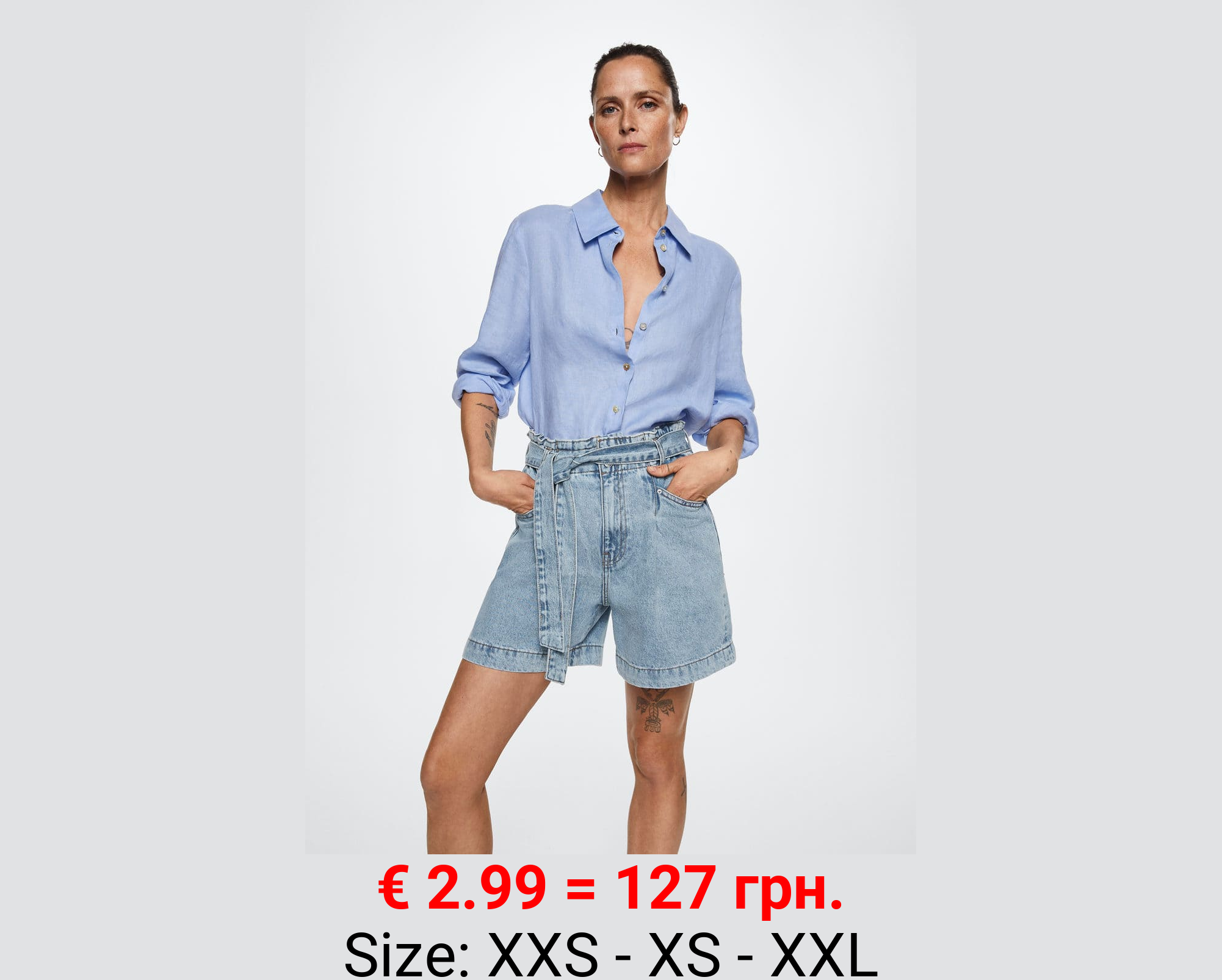 Short vaquero paperbag 