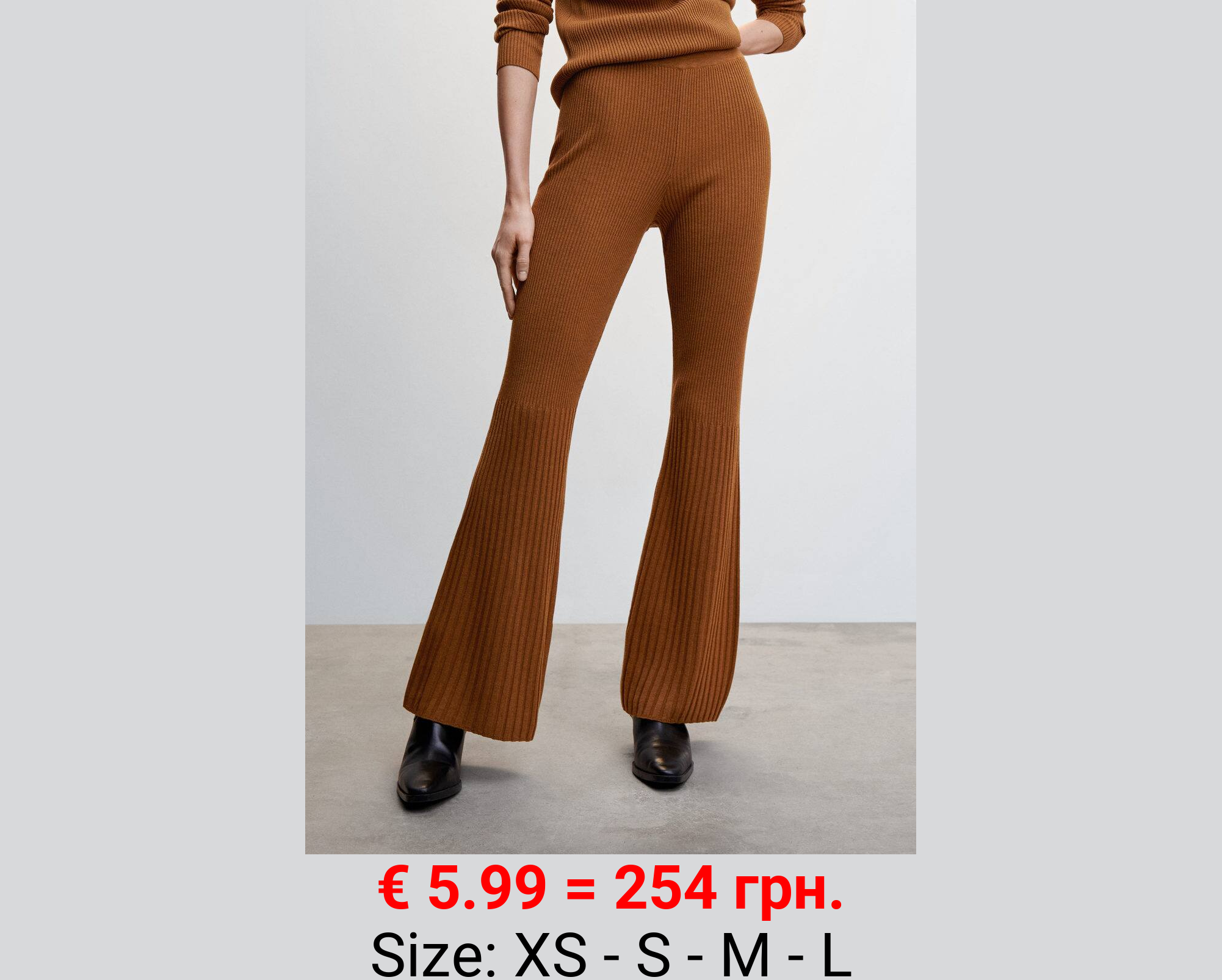 Pantalón punto acampanado