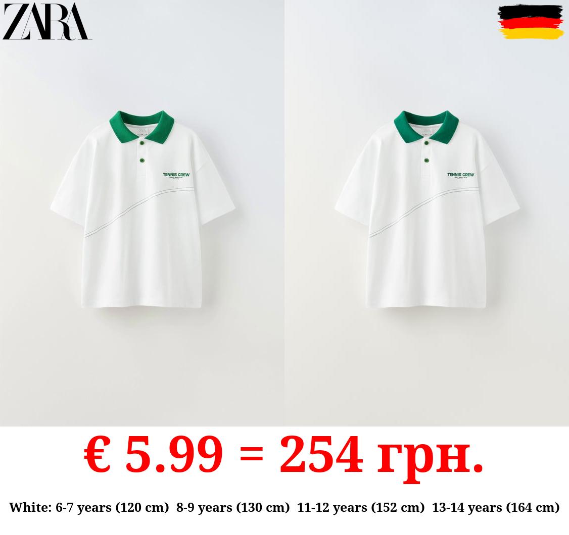 FLOCKED TENNIS POLO SHIRT