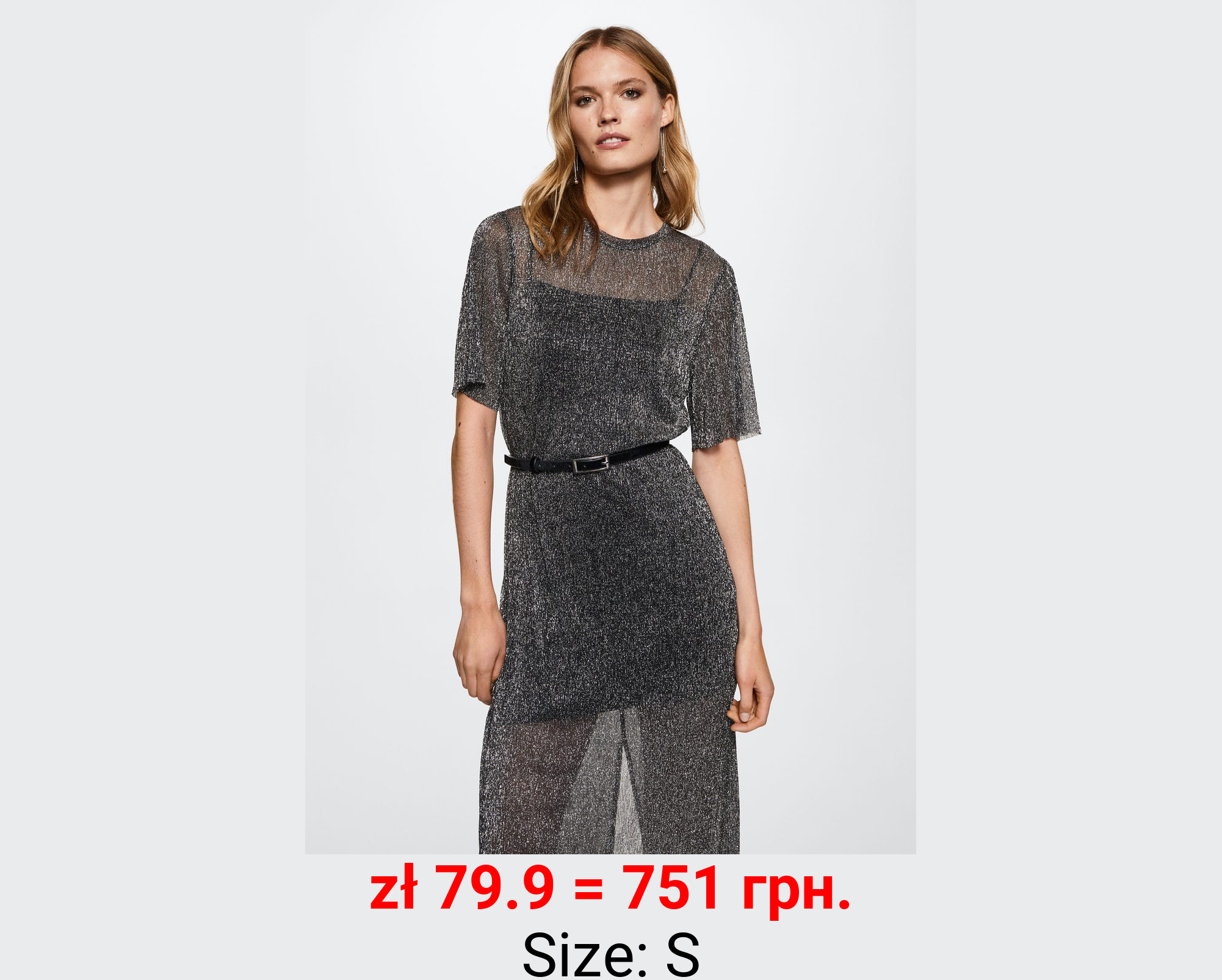 Vestido largo lúrex