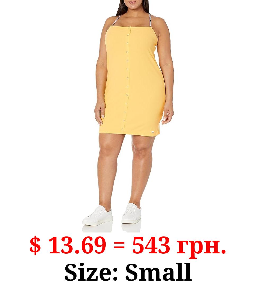 Tommy Hilfiger Women's Snap Front Bodycon Ribbed Tube Mini Dress