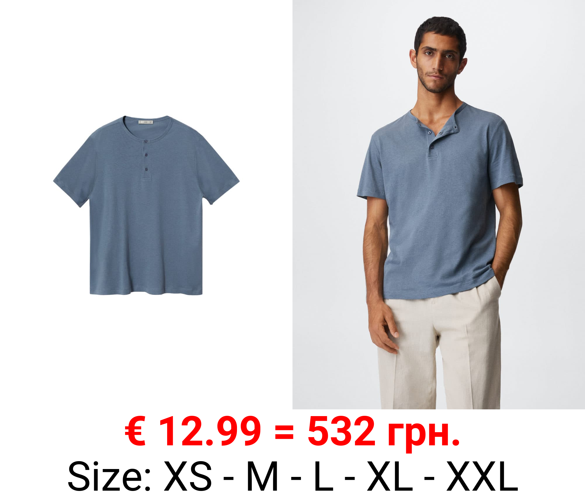 camiseta cuello panadero lino