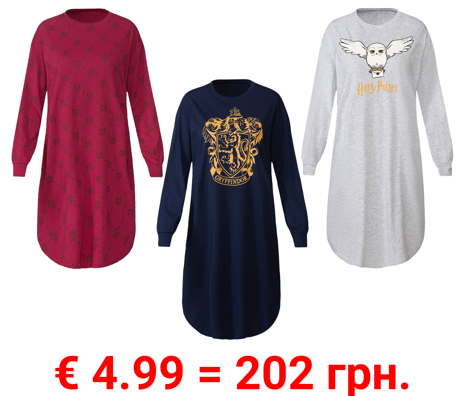Damen Bigshirt mit Harry Potter Motiv