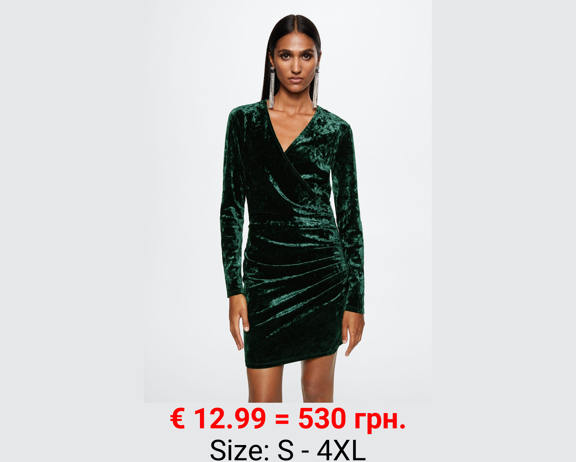 Vestido cruzado terciopelo