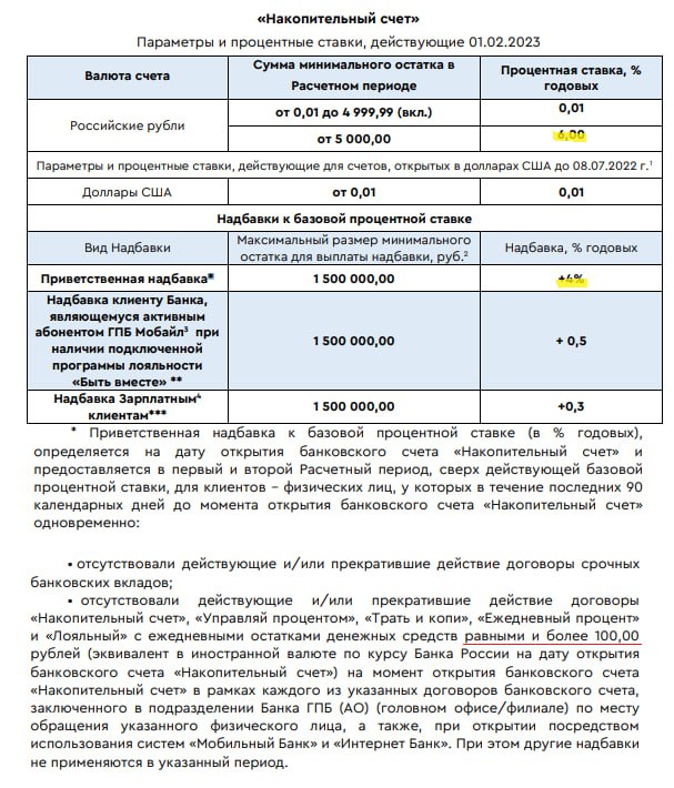 Накопительный счет в газпромбанке