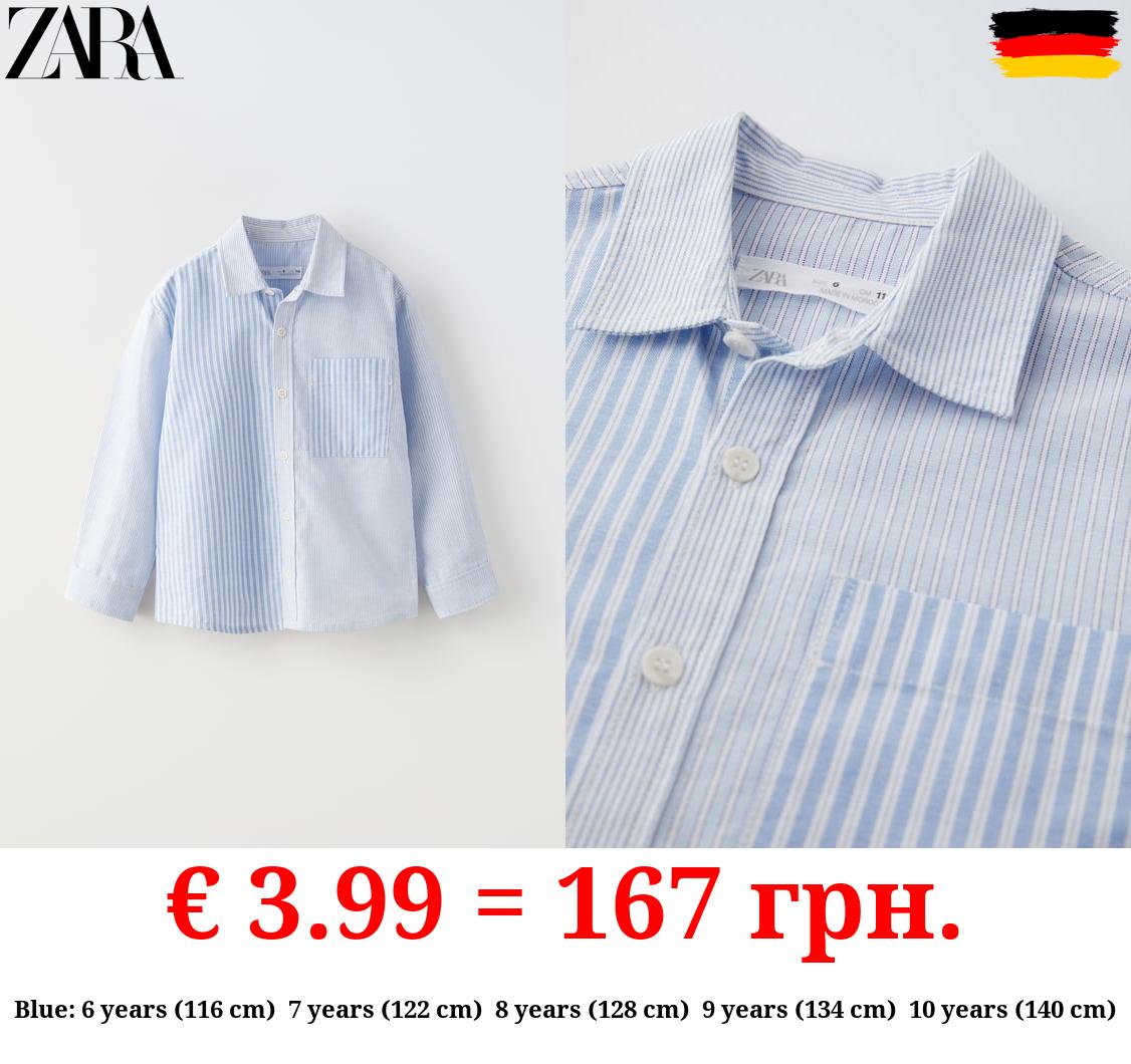 STRIPED PATCHWORK SHIRT