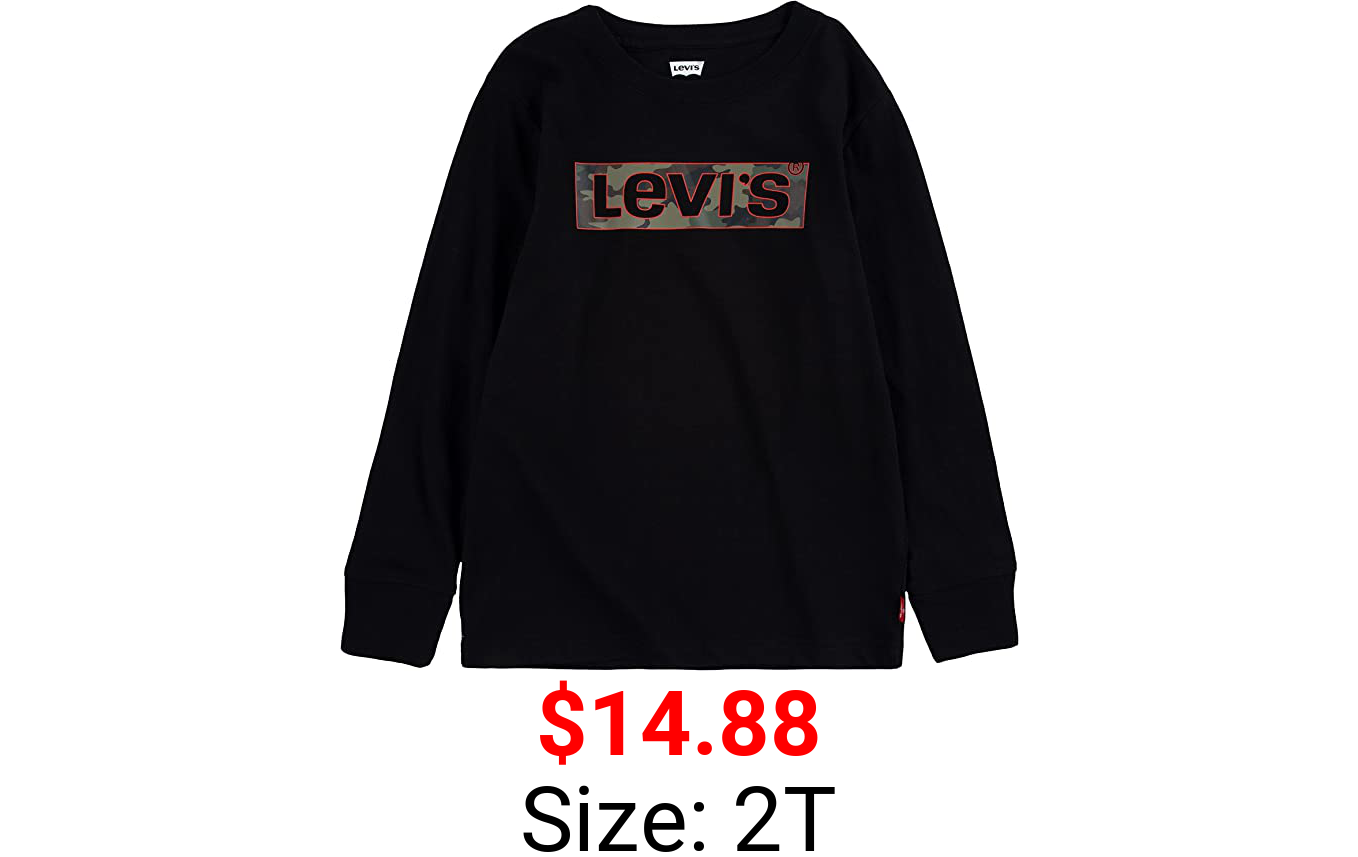 Levi's Boys' Long Sleeve Box Tab Graphic T-Shirt