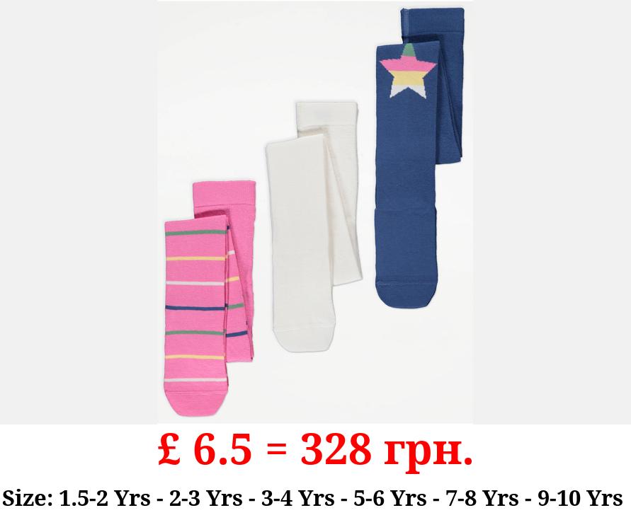 Star Stripe Tights 3 Pack