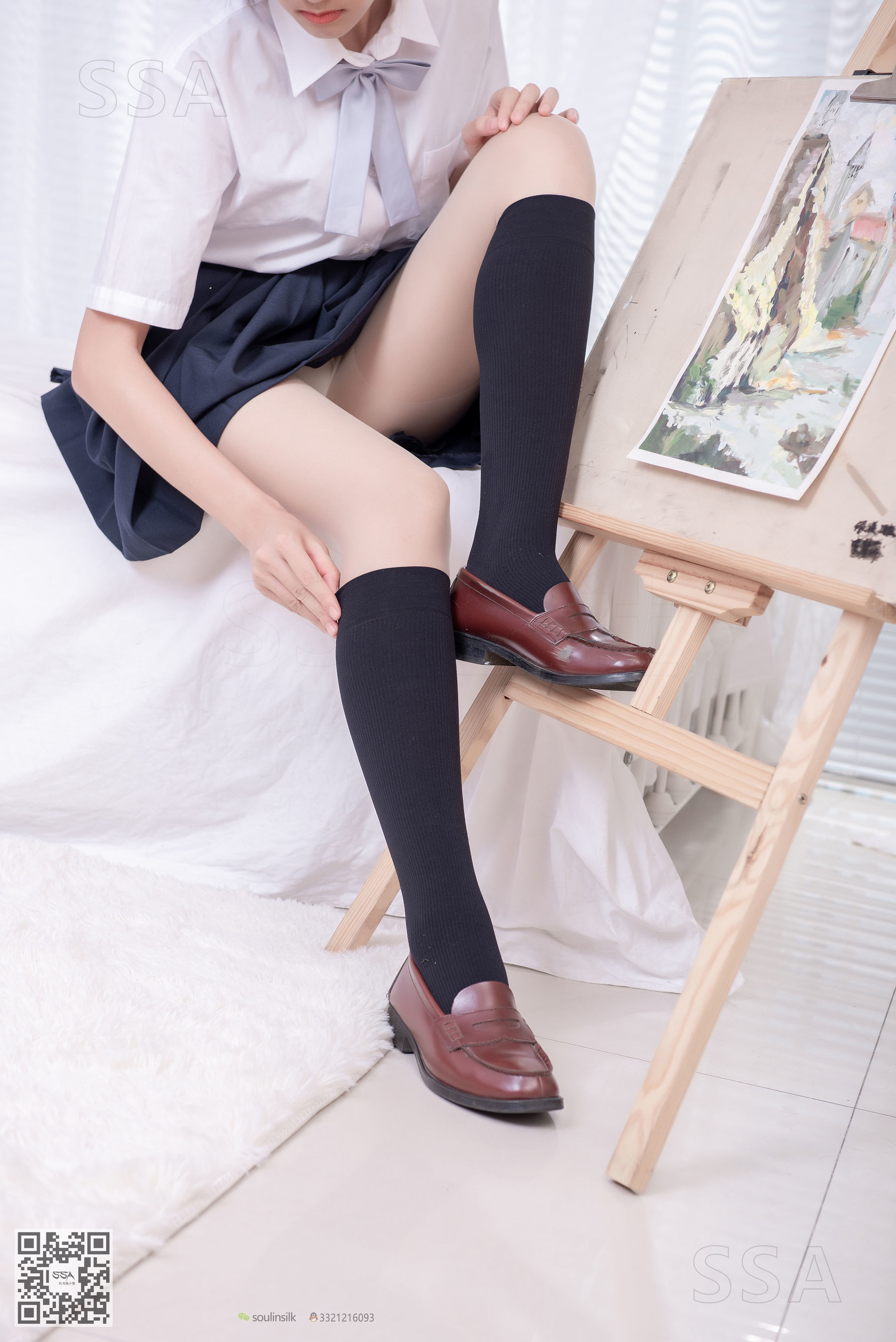 [SSA丝社]超清写真_No.181_小佩_酒窝少女JK制服肉丝黑袜-写真图集共133P 7