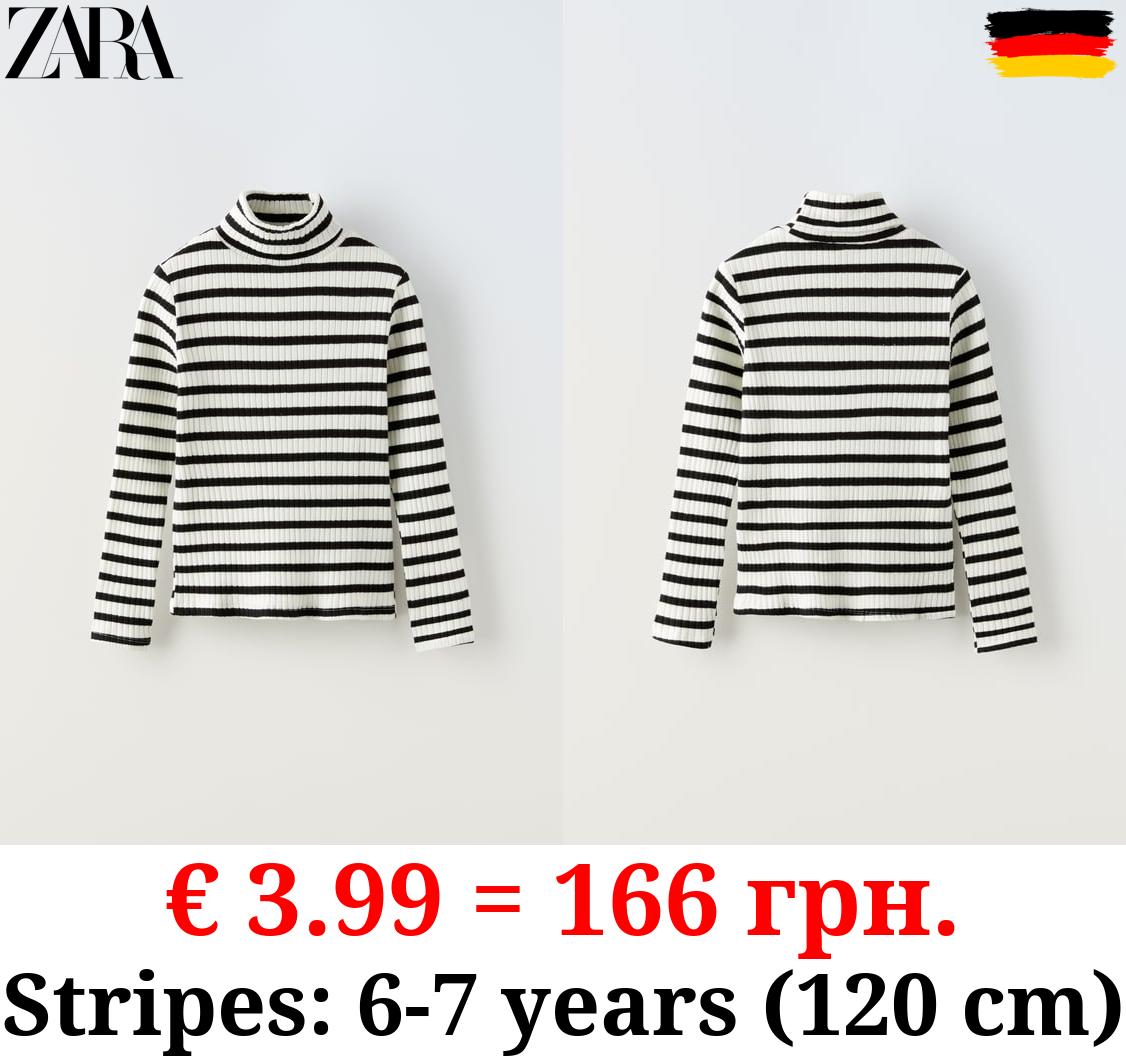 STRIPED TURTLENECK T-SHIRT