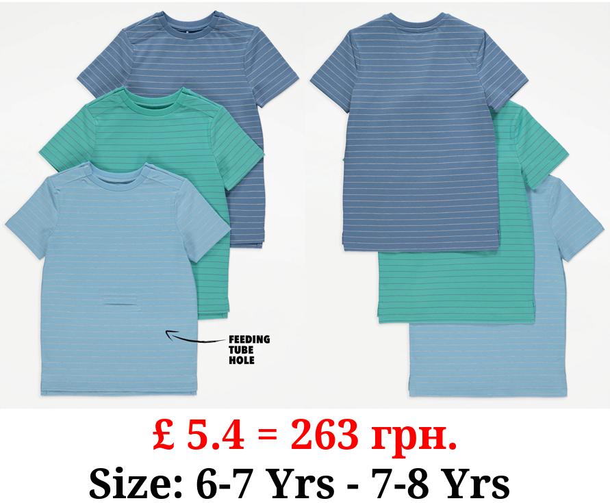 Easy On Adaptive Striped T-Shirts 3 Pack