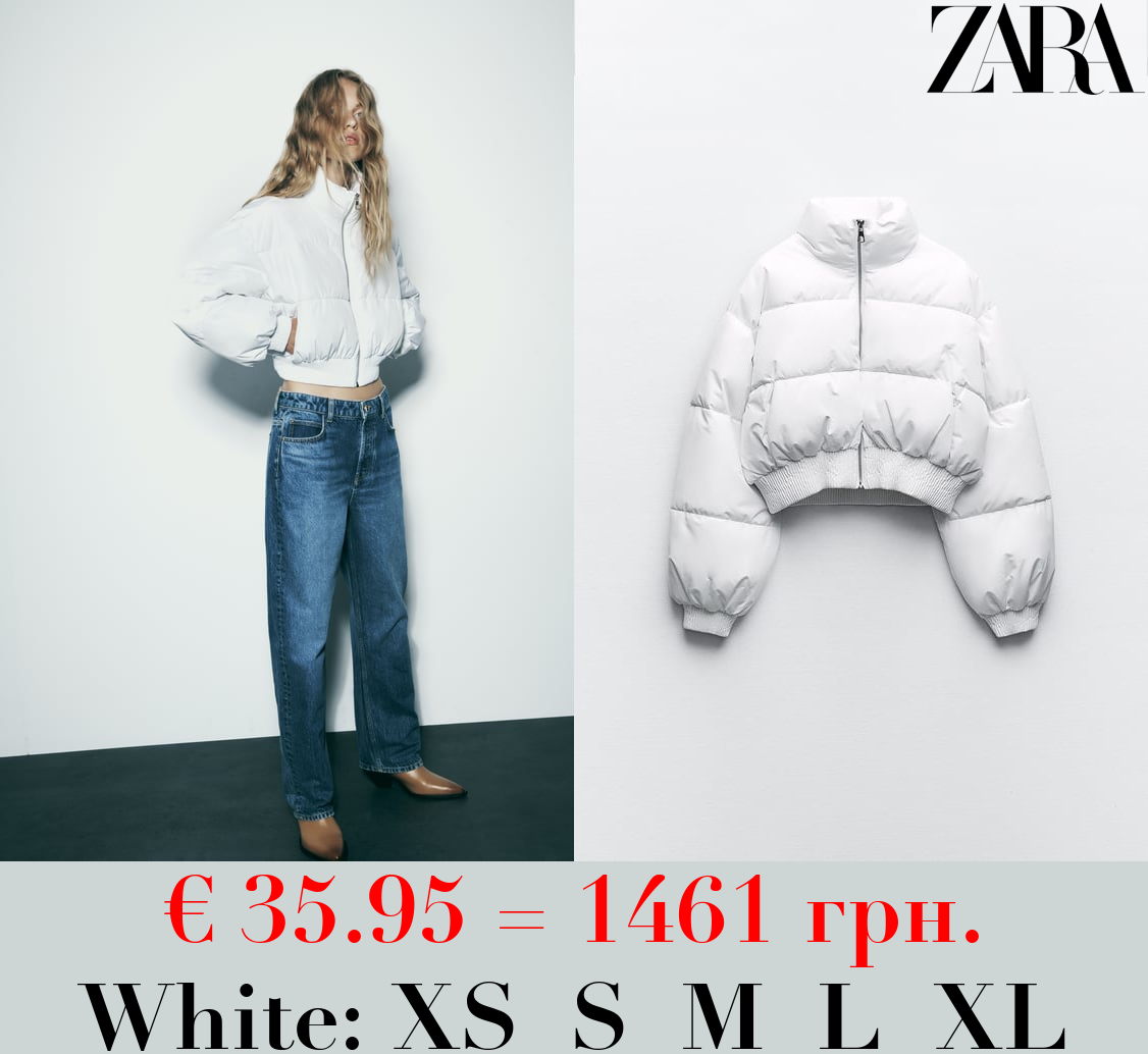 WATER AND WIND PROTECTION CROPPED PUFFER ANORAK