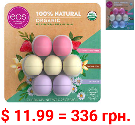 eos USDA Organic Lip Balm, 7 Spheres
