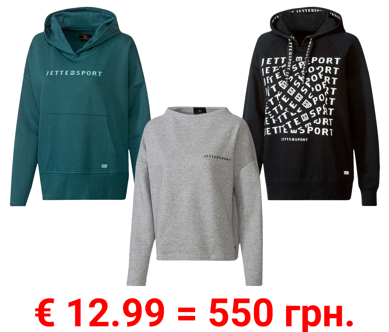 CRIVIT by Jette Sport Damen Sweatpullover mit Baumwolle