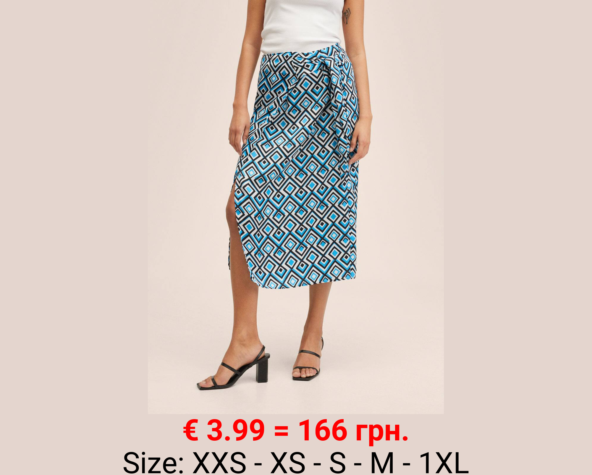 Falda cruzada estampada