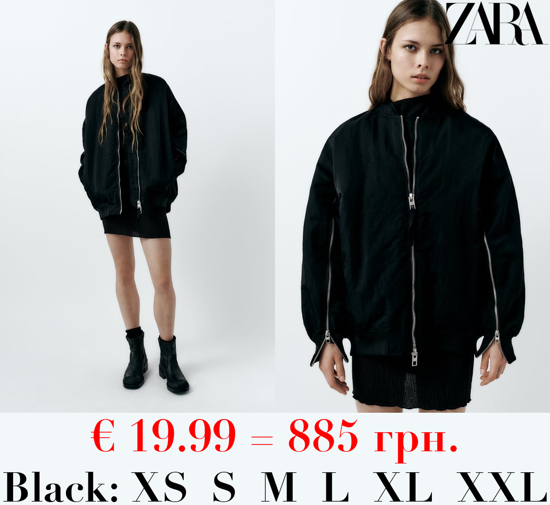 OVERSIZE NYLON BOMBER JACKET