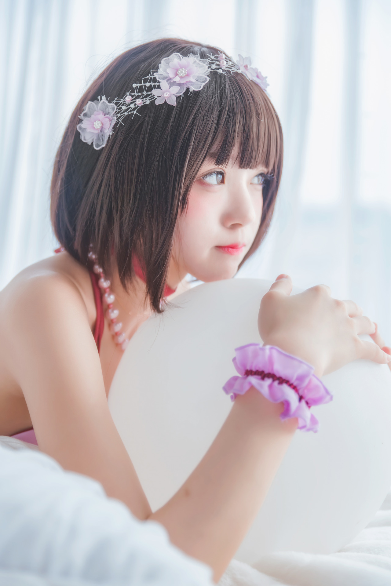 [桜桃喵] 加藤惠 Megumi Kato 紫色小睡裙 25