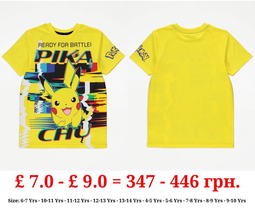 Pokémon Pikachu Yellow Graphic T-Shirt