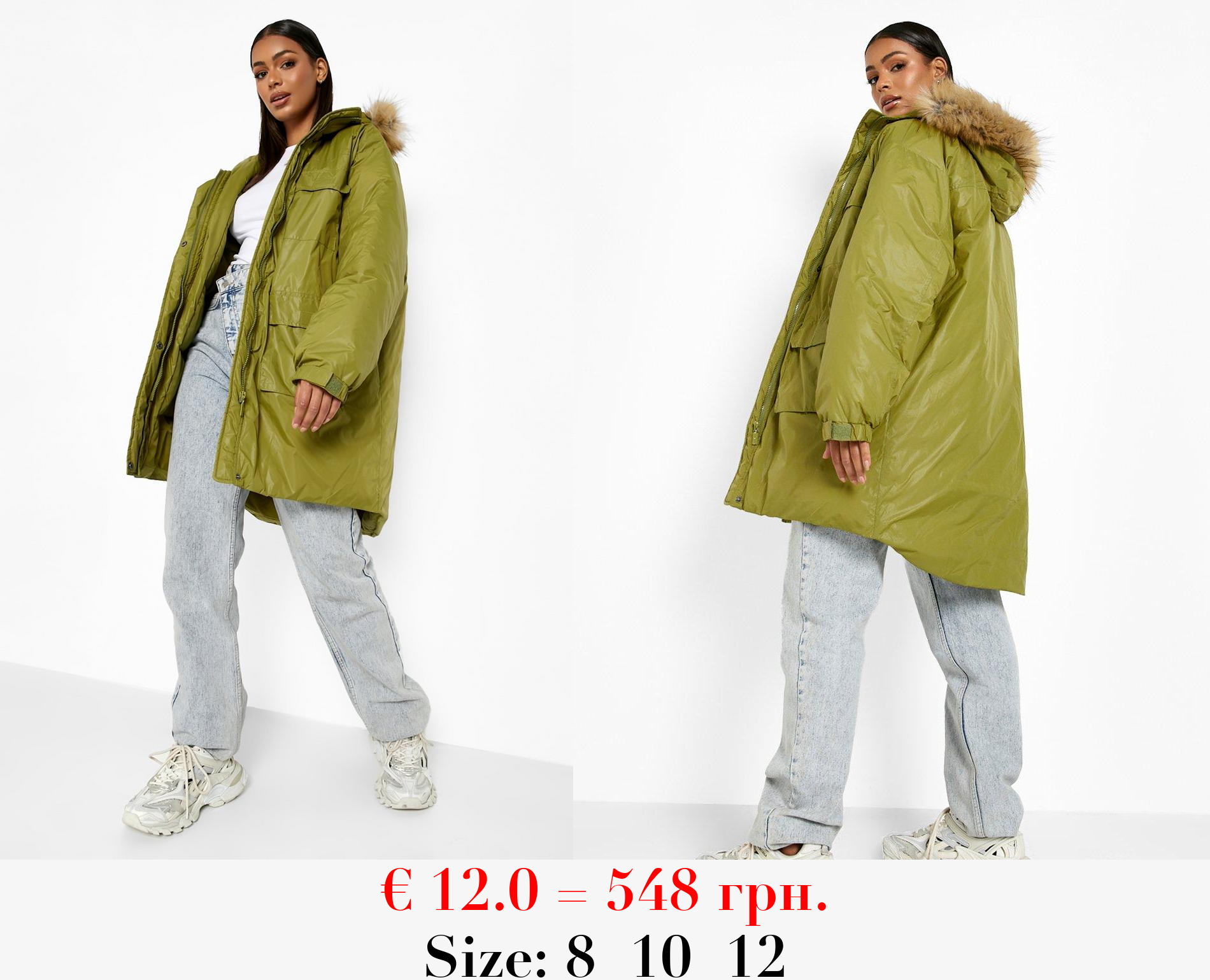 Faux Fur Hooded Parka