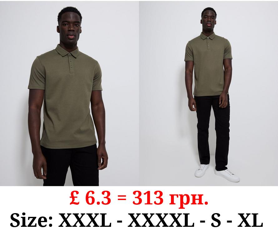 Khaki Short Sleeve Polo Top