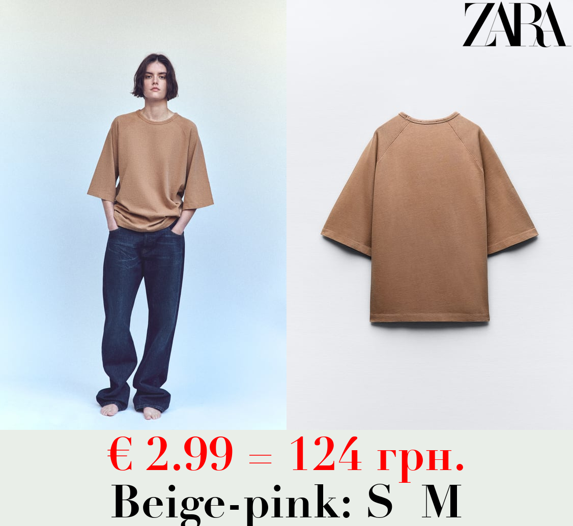 OVERSIZE RAGLAN SLEEVE T-SHIRT