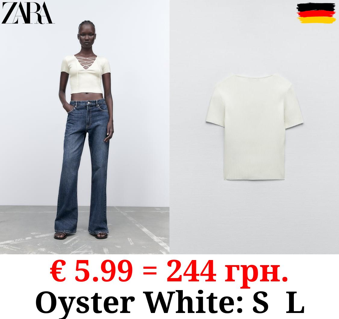 RIBBED TOP WITH TIED DETAIL