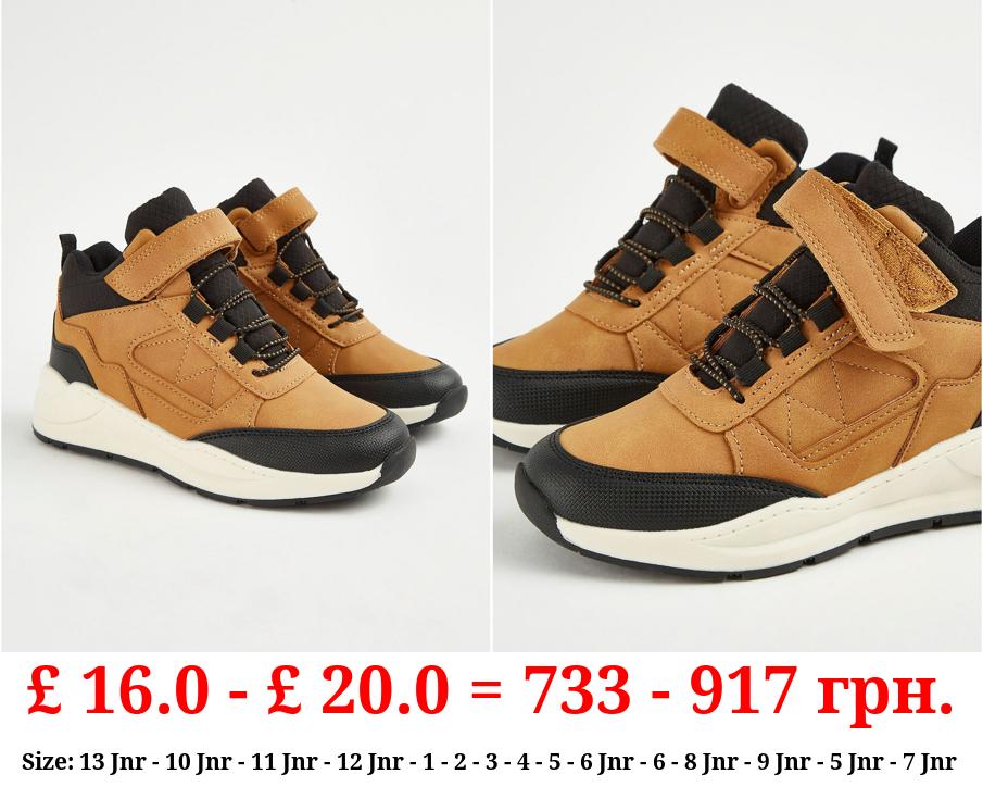 Tan Sporty Hiker Boots