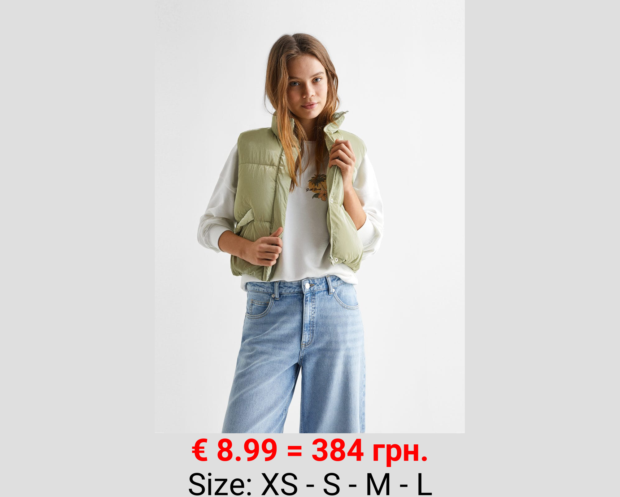 Chaleco acolchado brillo