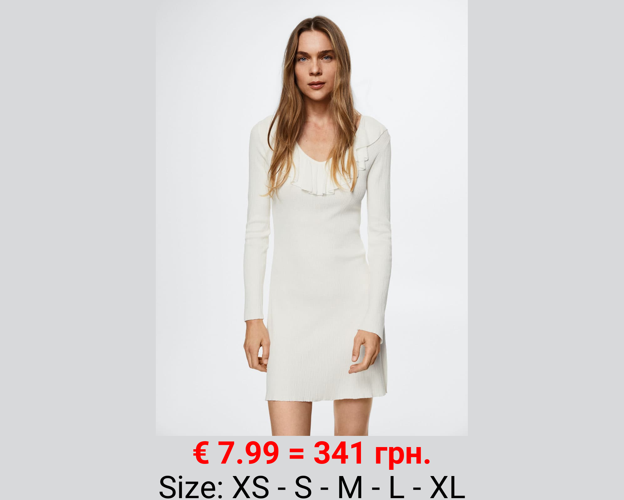 Vestido textura volante