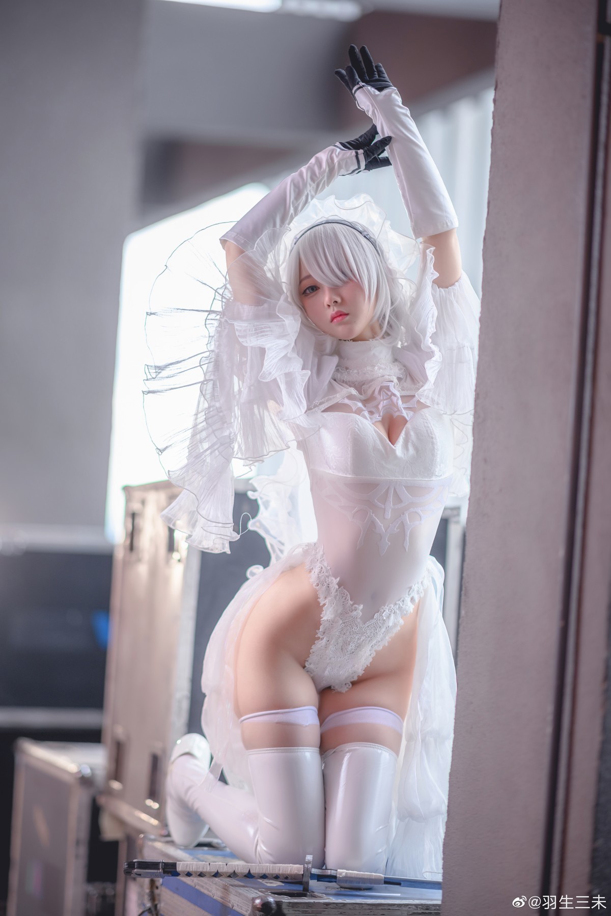 羽生三未 Cosplay 2B同人花嫁 9