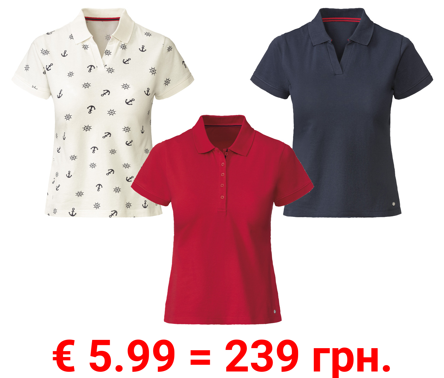 esmara® Damen Poloshirt in hochwertiger Pikee-Qualität
