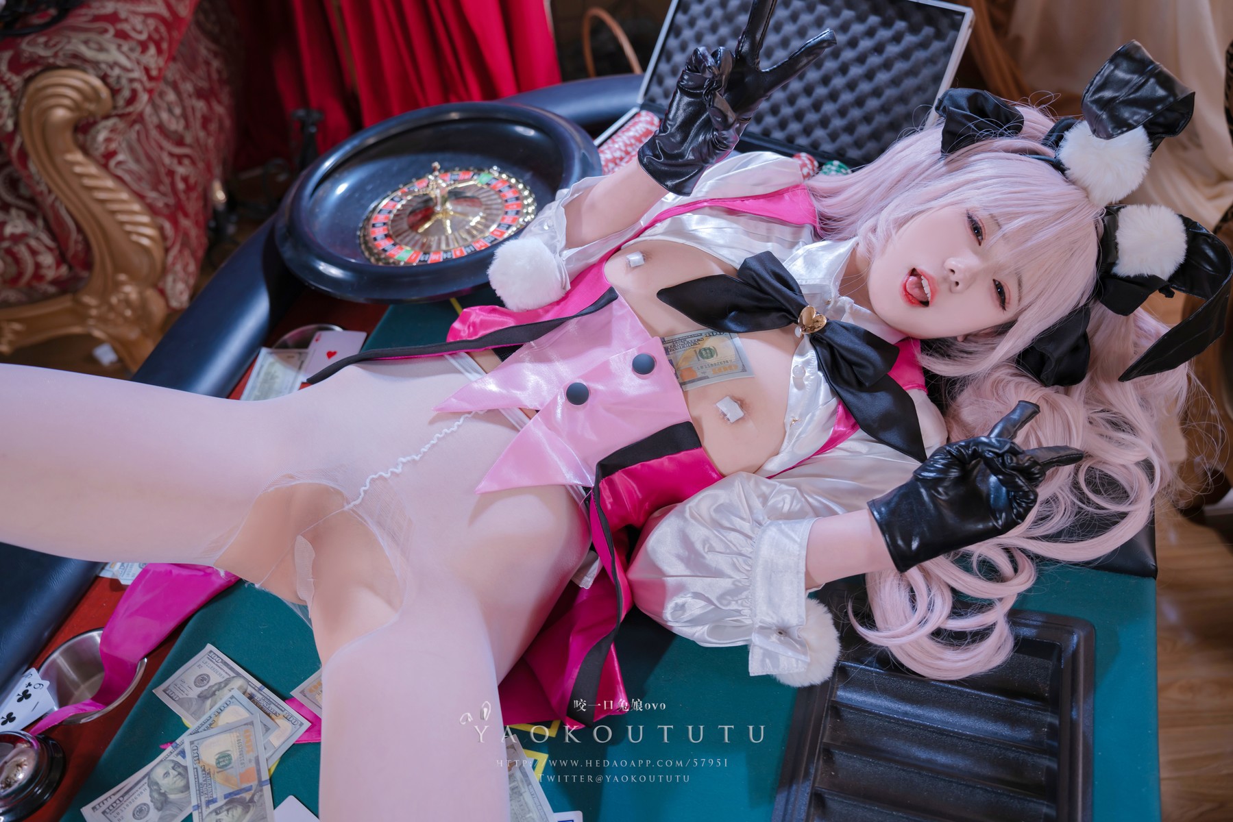 Cosplay 黏黏团子兔 六月订阅『高扬斯卡娅兔女郎』小剧场 50