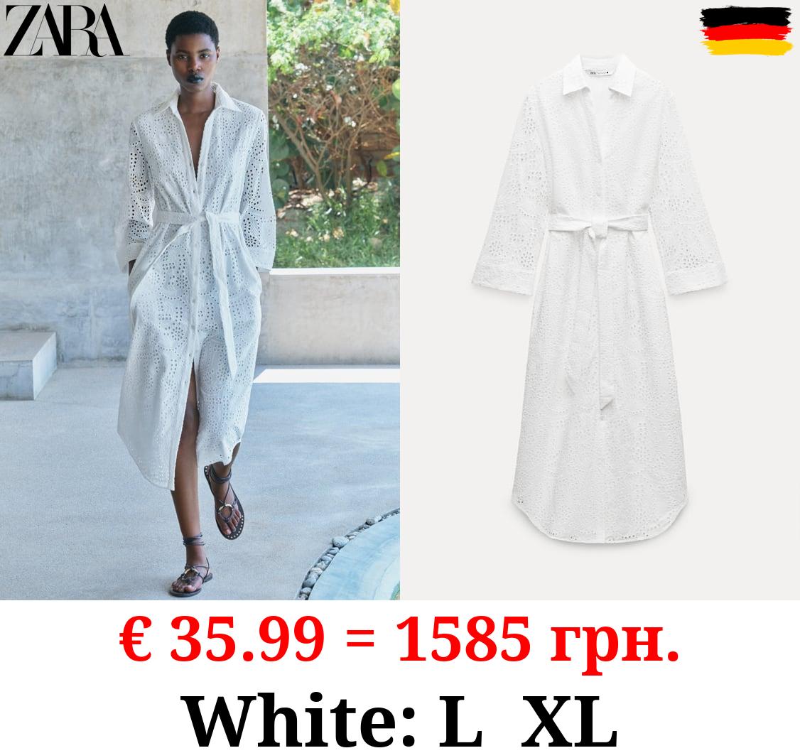 ZW COLLECTION CUTWORK EMBROIDERY DRESS