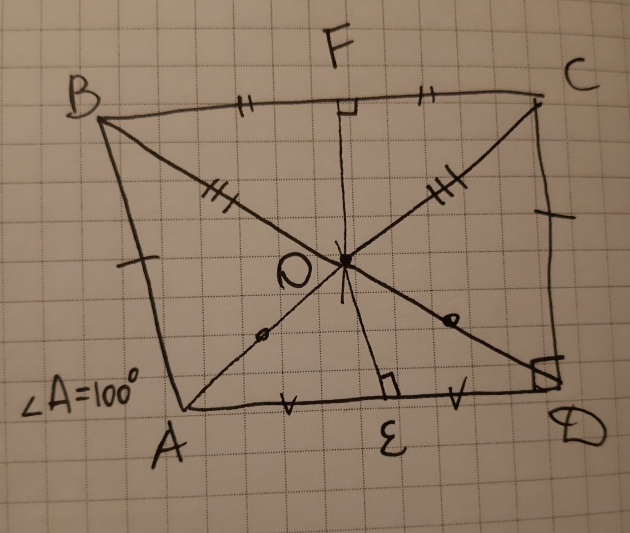 Четырехугольник abcd со сторонами bc. Серединный перпендикуляр в четырехугольнике. Перпендикуляр в четырёхугольнике. Серединные перпендикуляры к сторонам четырехугольника. Триугольный четырёхугольник.