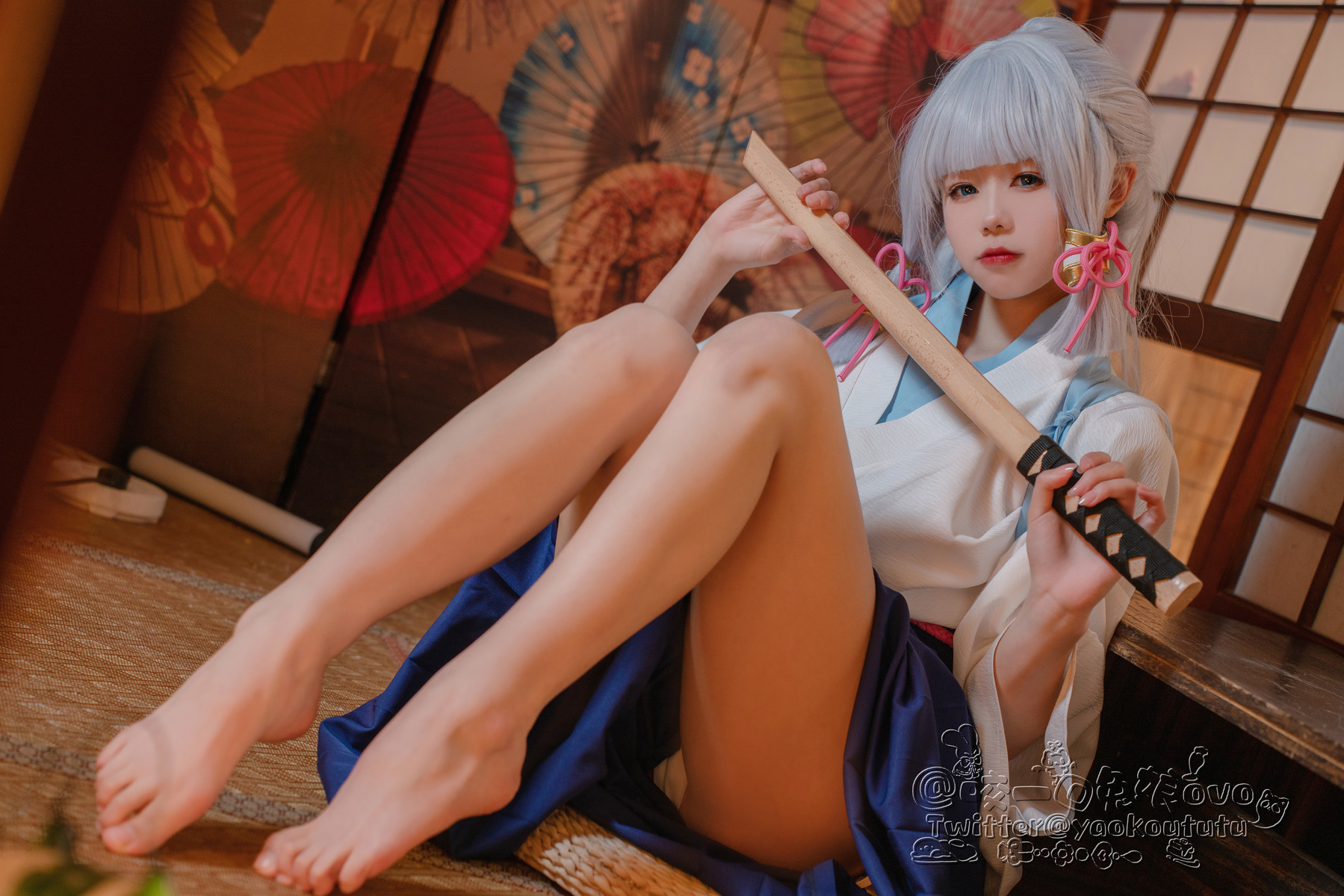 Cosplay 黏黏团子兔 绫华的小憩 13