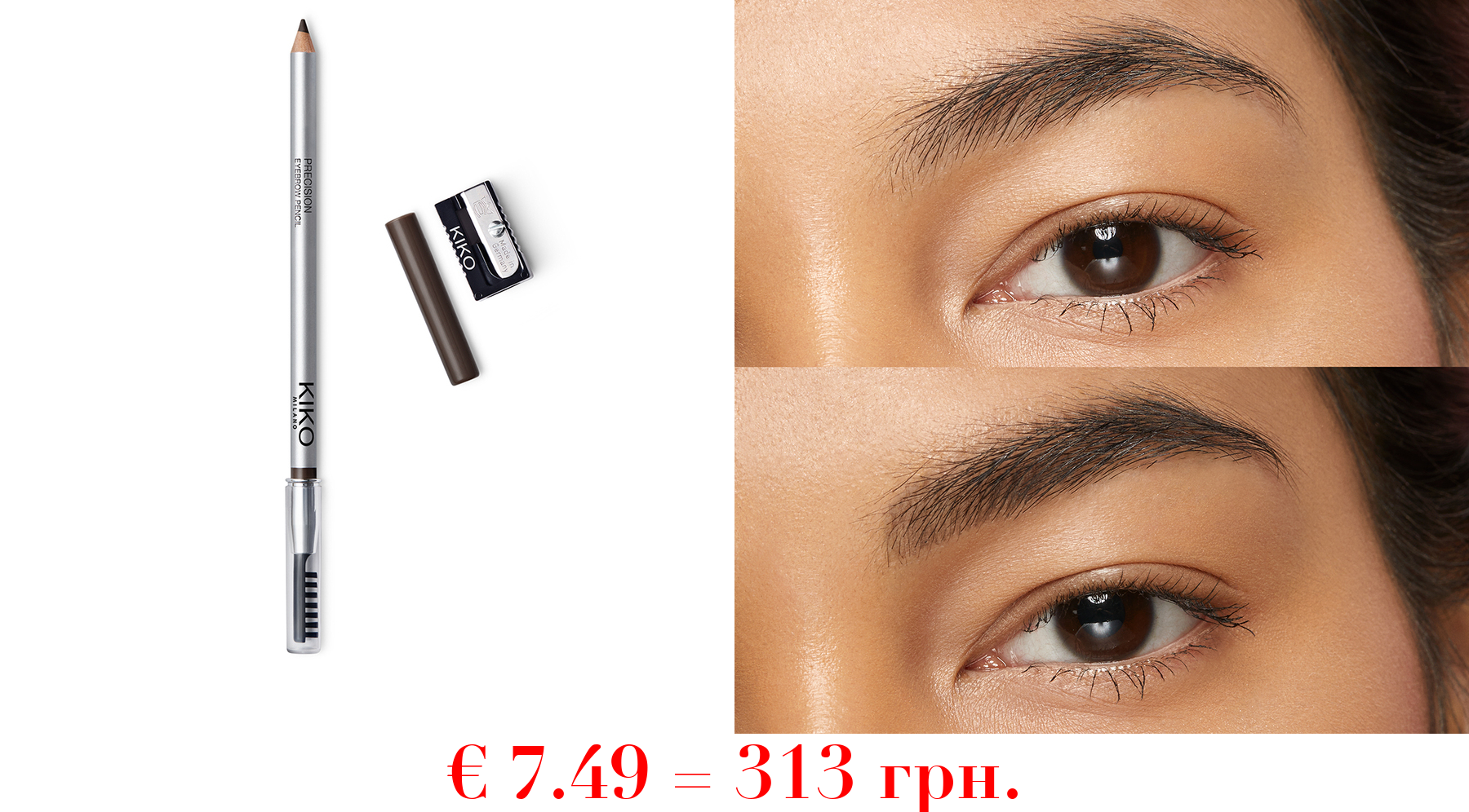 precision eyebrow pencilAugenbrauenstift mit mikropräziser, fester Formel und Trennkamm