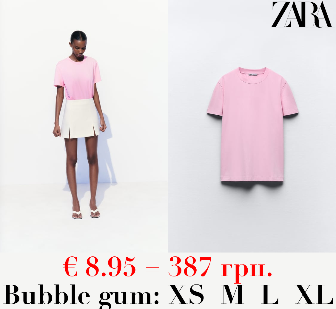 COTTON T-SHIRT WITH ENZYME FINISH