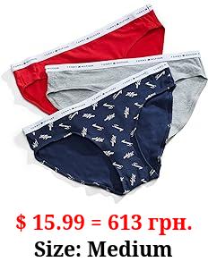 Tommy Hilfiger Women's Classic Cotton Logo Bikini Panties 3-Pack