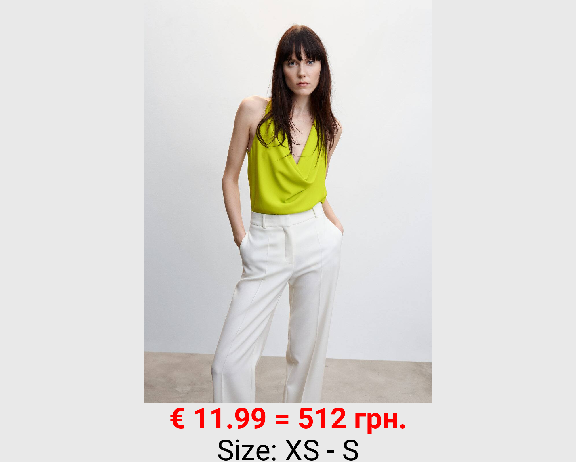 Blusa cuello drapeado