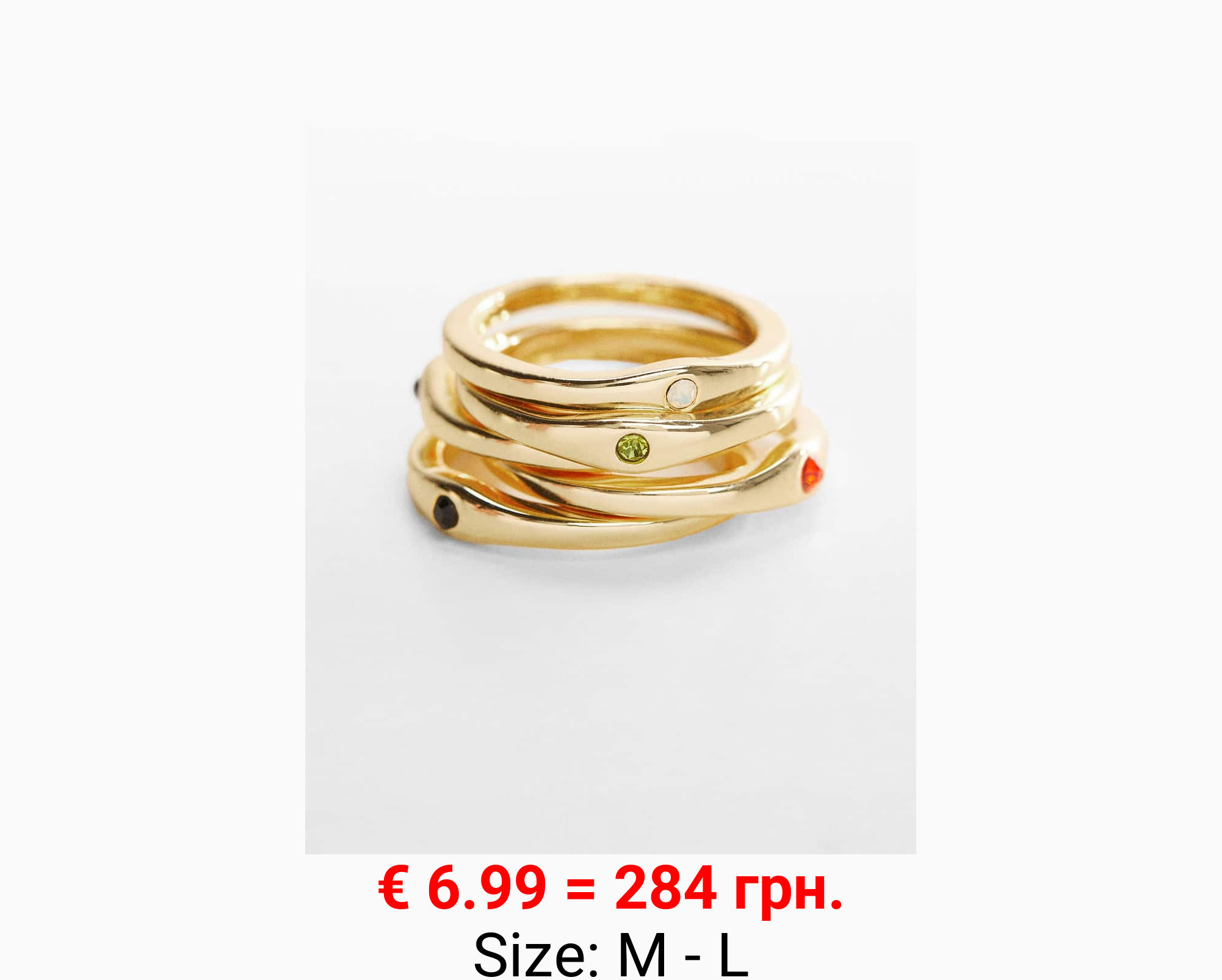 Pack 5 anillos combinados