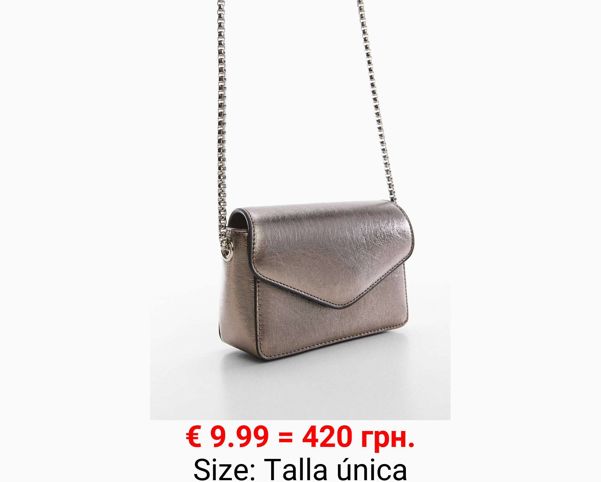 Bolso metalizado cadena