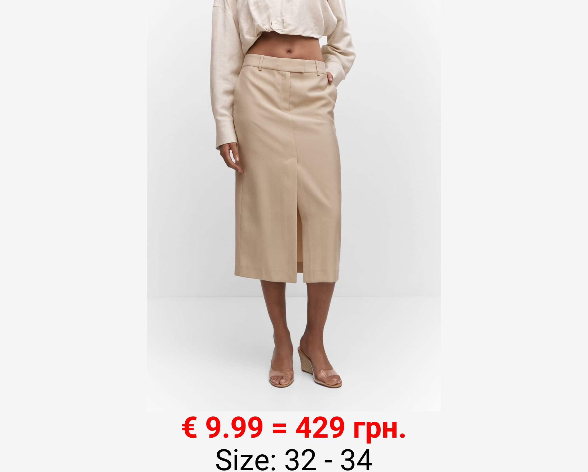 Falda lyocell abertura