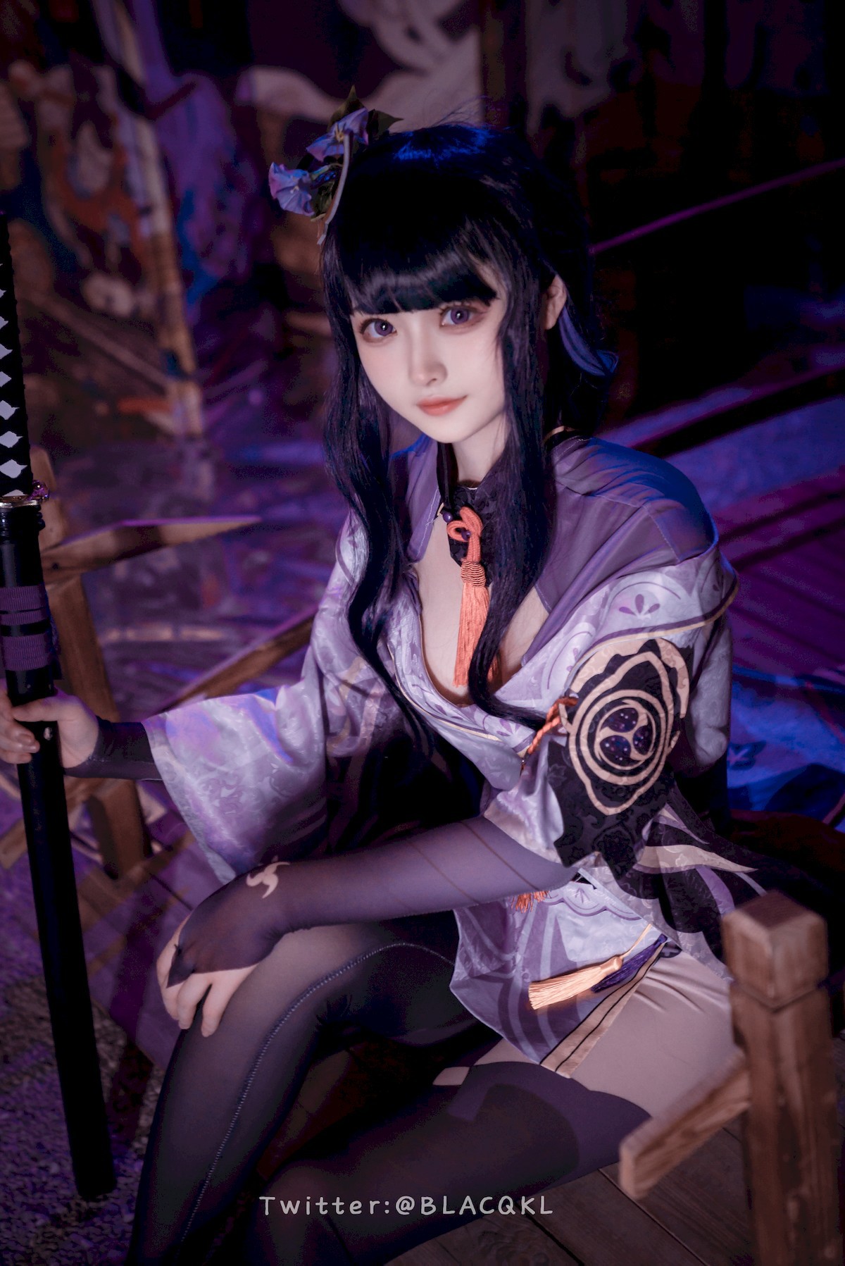 Cosplay 白莉愛吃巧克力 雷電將軍 13
